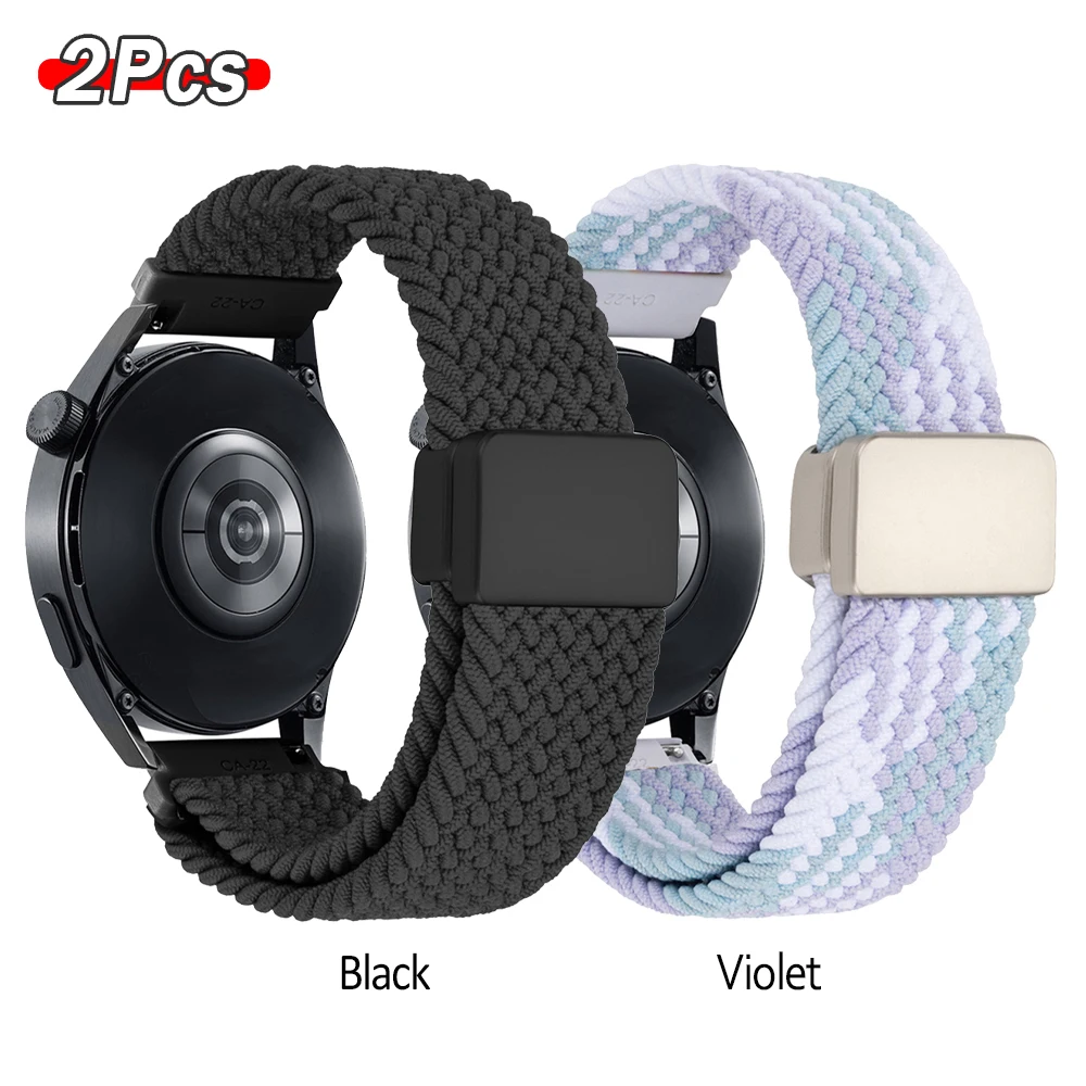 Magnetic Buckle Braided Nylon Watch Strap Bracelet