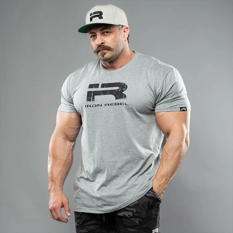 2025 الرياضة تي شيرت رجالي كم قصير اللياقة البدنية...