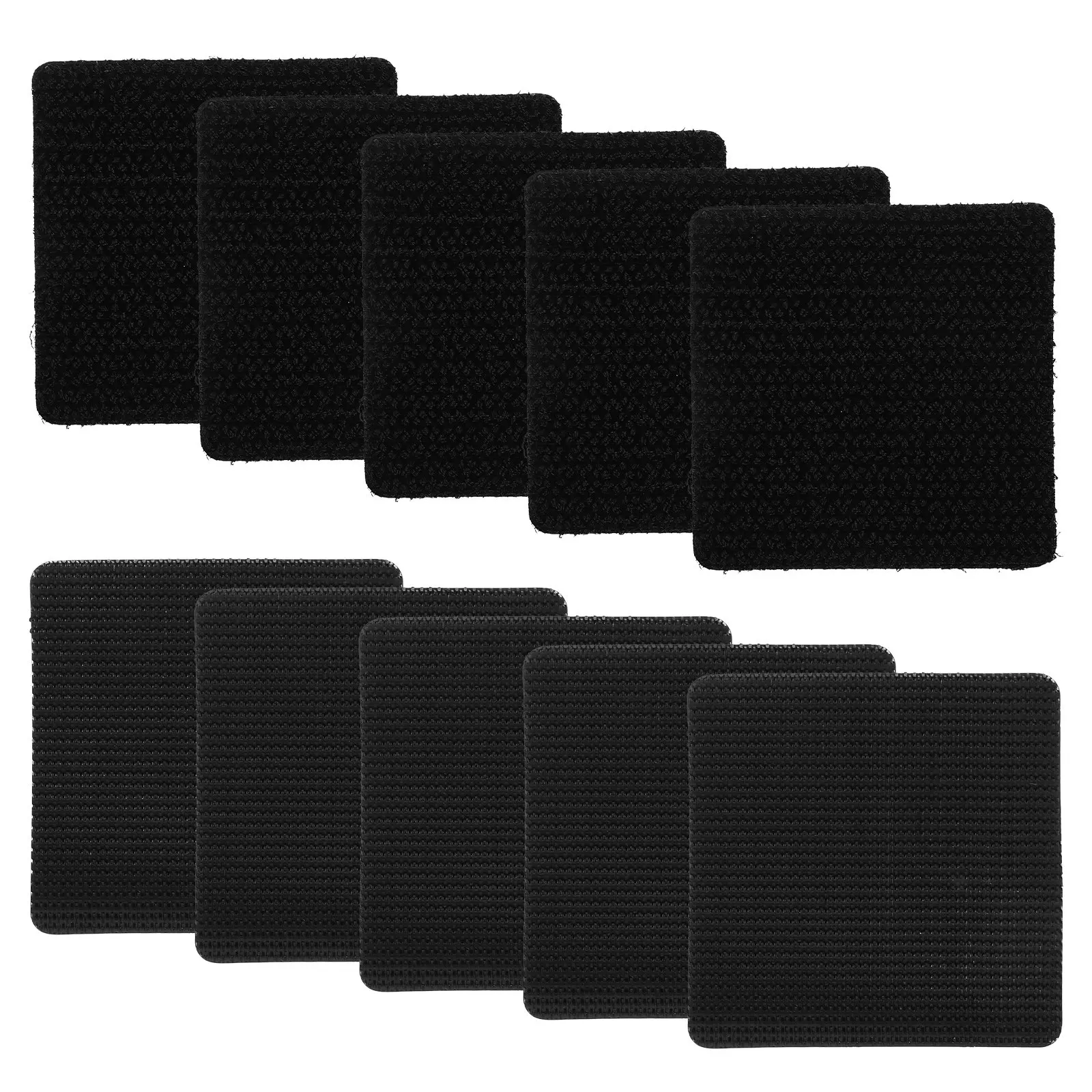 10세트 투명 자동차 카펫 그립퍼 접착 패치 양면 훅앤루프 테이프 바닥 매트 미끄럼 방지 자동차 카펫용