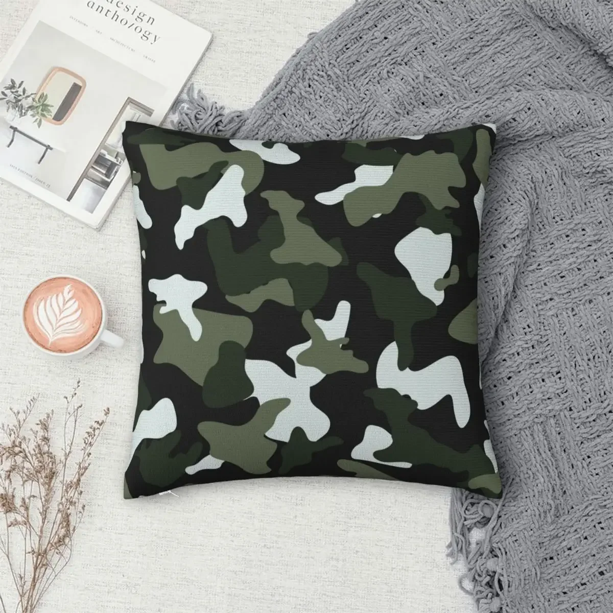 

Green White Camo Camouflage Army Pattern Pillowcase Pillows Cover Cushion Comfort Throw Pillow Sofa Decorative Cushions Used