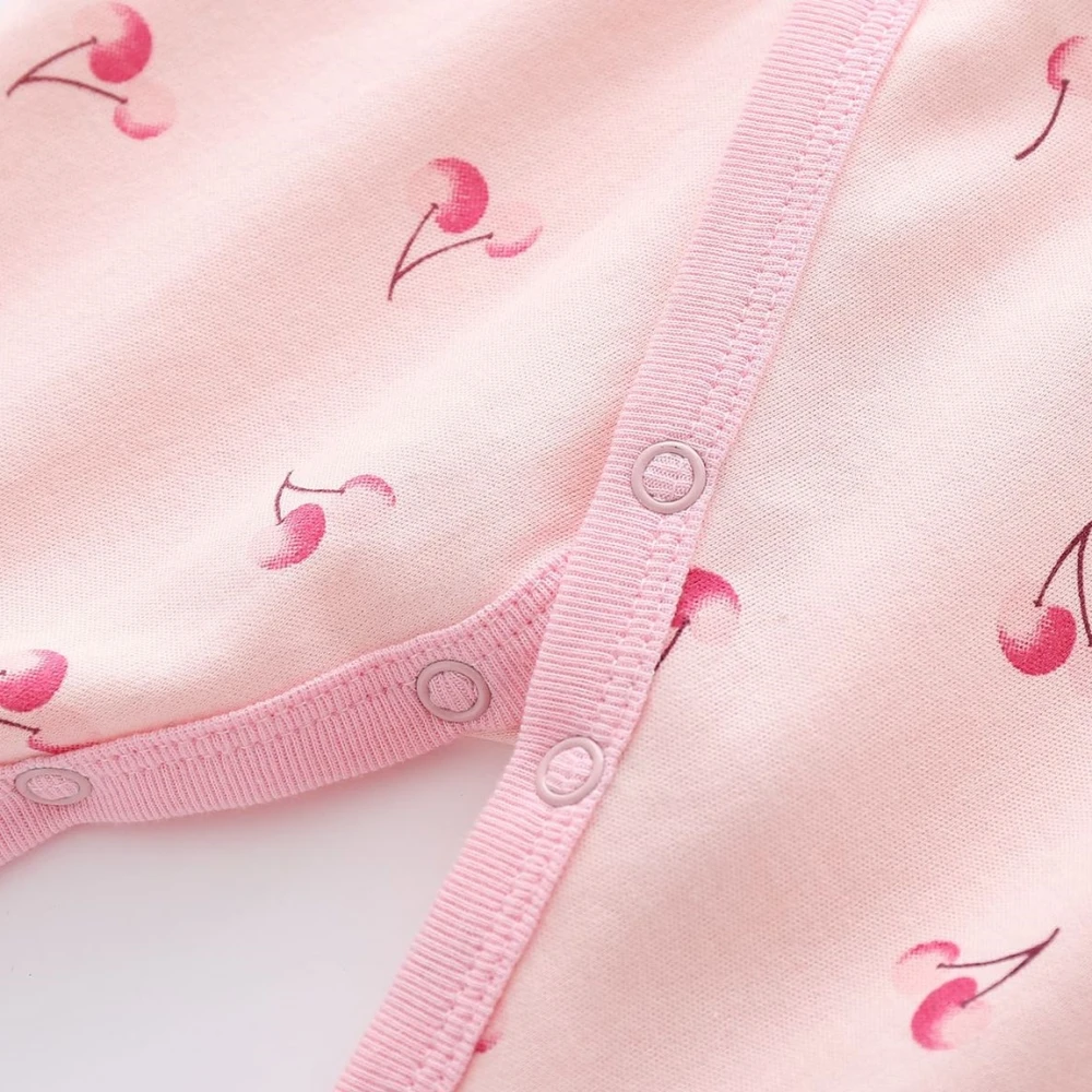Baby clothes 0 to 12 months cotton long sleeve rompers for girls Spring Autumn print toddler clothing newborn Footies jumpsuits