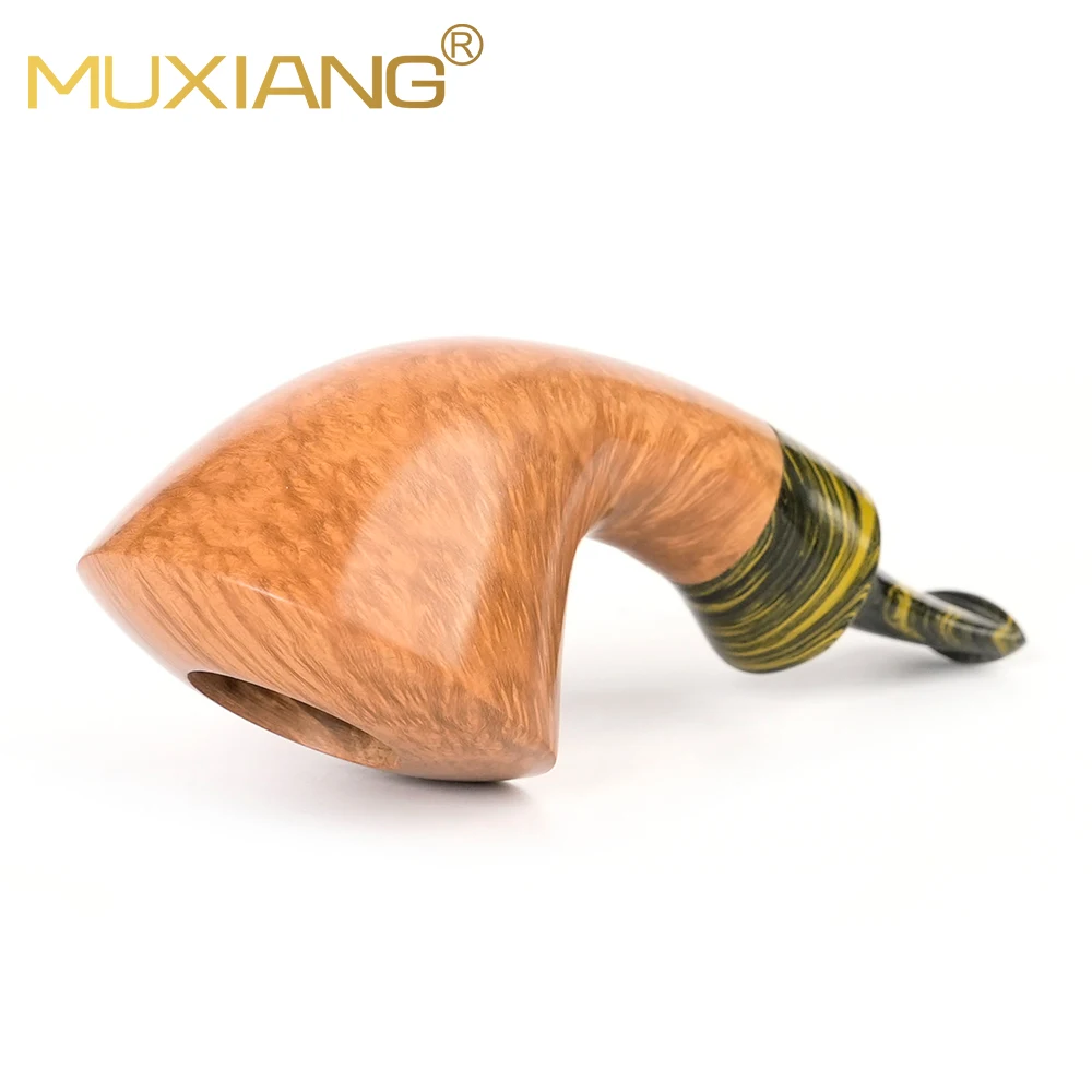 MUXIANG 브라이어 담배 파이프, 짧은 따뜻한 스너프 파이프, 컴벌랜드 파이프 입구, 3mm 파이프 채널, 아버지날 선물, 나무 파이프