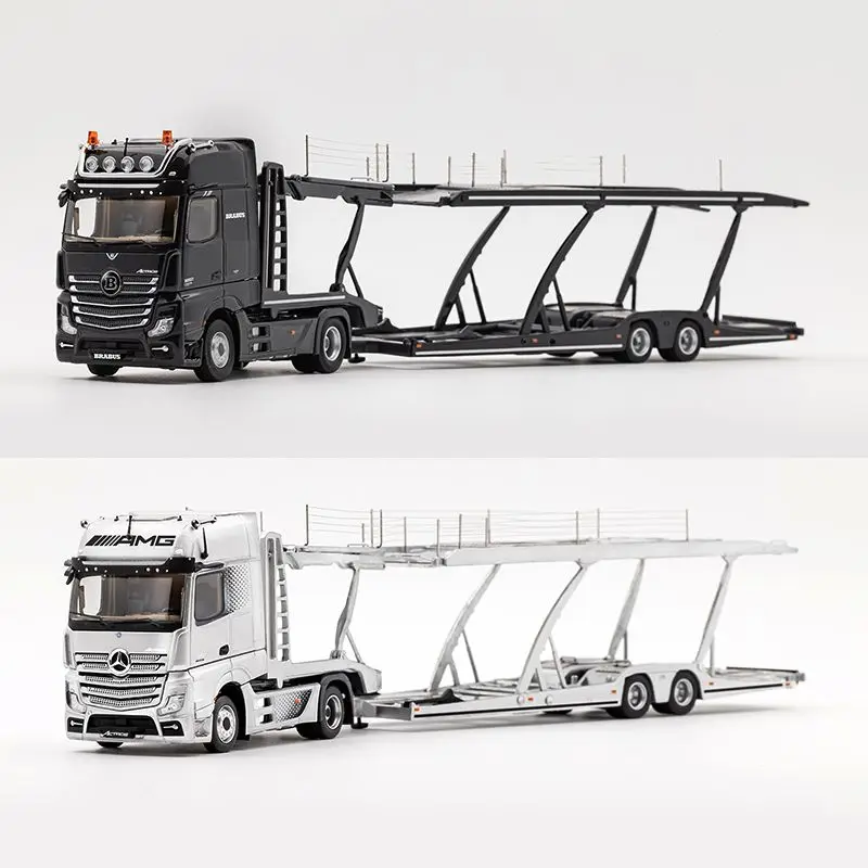 GCD 1:64 Actros Double Decker Car Trailer LHD Diecast Model