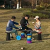 GIANXI Scalable Rainbow Color Camping Chair Portable Foldable Chair For Living Room Outdoors Sand Fishing Chair Beach Chairs 2