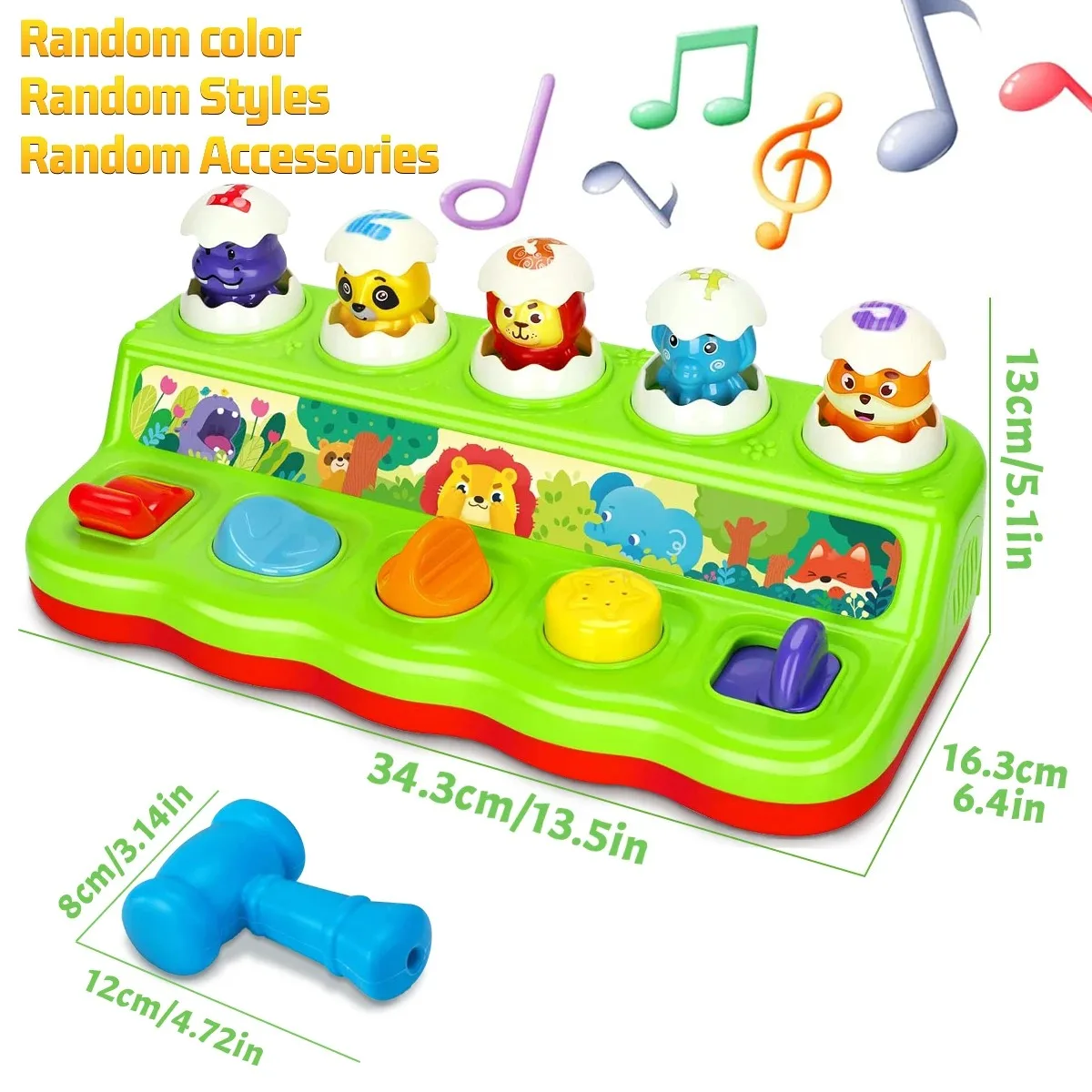 Interactive Pop Up Animals Toy Peekaboo Switch Button Box Treasure Surprise Box Hide Seek Game Baby Early Education Puzzle Game