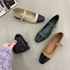 New Flats Shoes Women Spring/Autumn Low Heel Ballet Square Toe Shallow Shoe Slip On Loafer Round Toe Ballet Flat Shoes zapatos 5