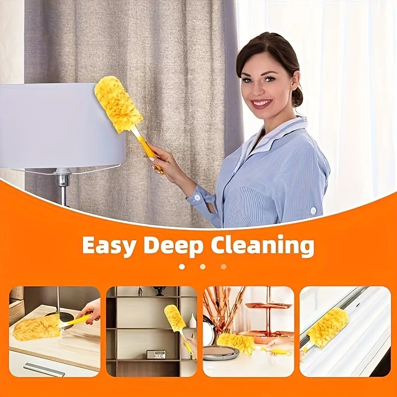 30pcs 360 Dusters Refills Swiffer Dusters Unscented Heavy Duty Duster Kit Disposable Dusters Refills 1 Handle Clean