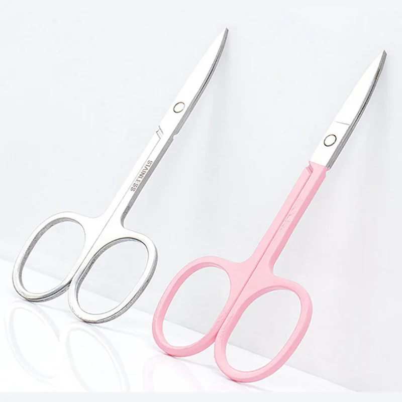 1 Pc Eyebrow Trimming Scissors Stainless Steel Small Nail Tools Manicure Facial Nose Hair Scissors Women Makeup Beauty Tool eyebrow trimmer set eyebrow razor set eyebrow scissors stainless steel scissors eyebrow tweezers set tweezers set