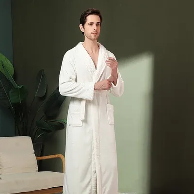 Plush Flannel Bathrobe for Women Long, Warm, Winter Night Robe 25