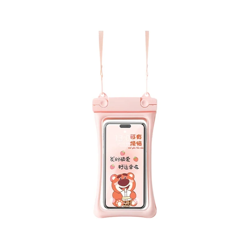 방수 터치스크린 폰 가방, 수영 다이빙 해변 사진 촬영용 에어백 내장, 밀폐형 휴대폰 케이스