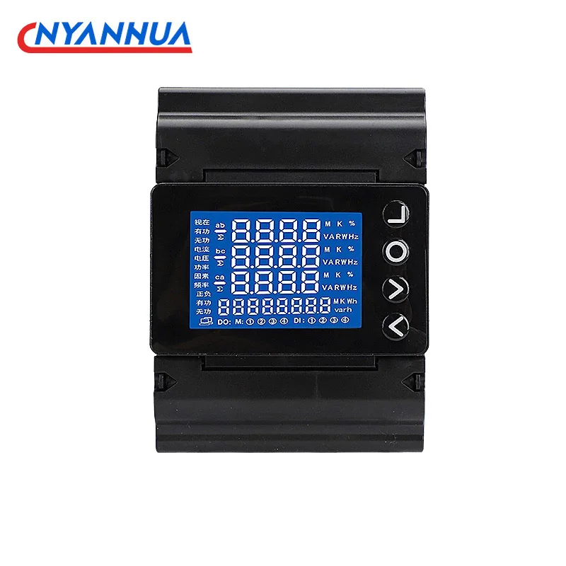 Schermo Lcd Retroilluminato Rs485 Modbus Rtu Con Misuratore Di Energia Multifunzione Su Guida Din Trifase Con Trasformatore Di Corrente Dsm630Mct