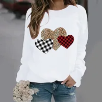 Crew-neck Hoodie Leopard Print Love Print New European and American Valentine's Day Hot Sales Sweatshirt  Sweatshirts 1