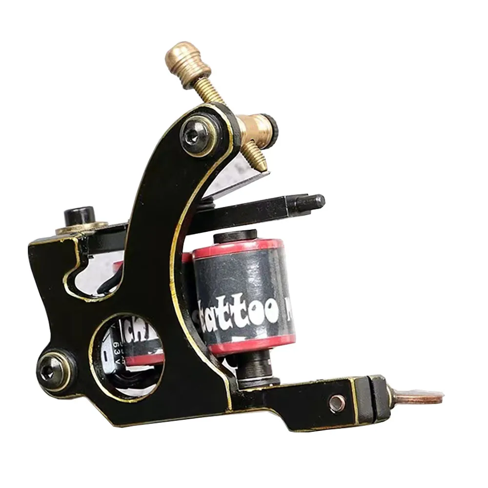 Hot Sales Wire Cutting 10 Wrap Coils Tattoo Machine For Liner And Shader Black Color Iron Tattoo SuppliesFree Shipping