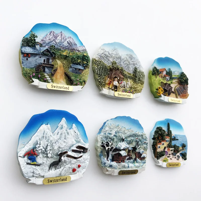 Description Picture 3 of itemEurope Switzerland 3D Fridge Magnets Tourism Souvenir Refrigerator Magnets Sticker Collection Handicraft Decoration Articles