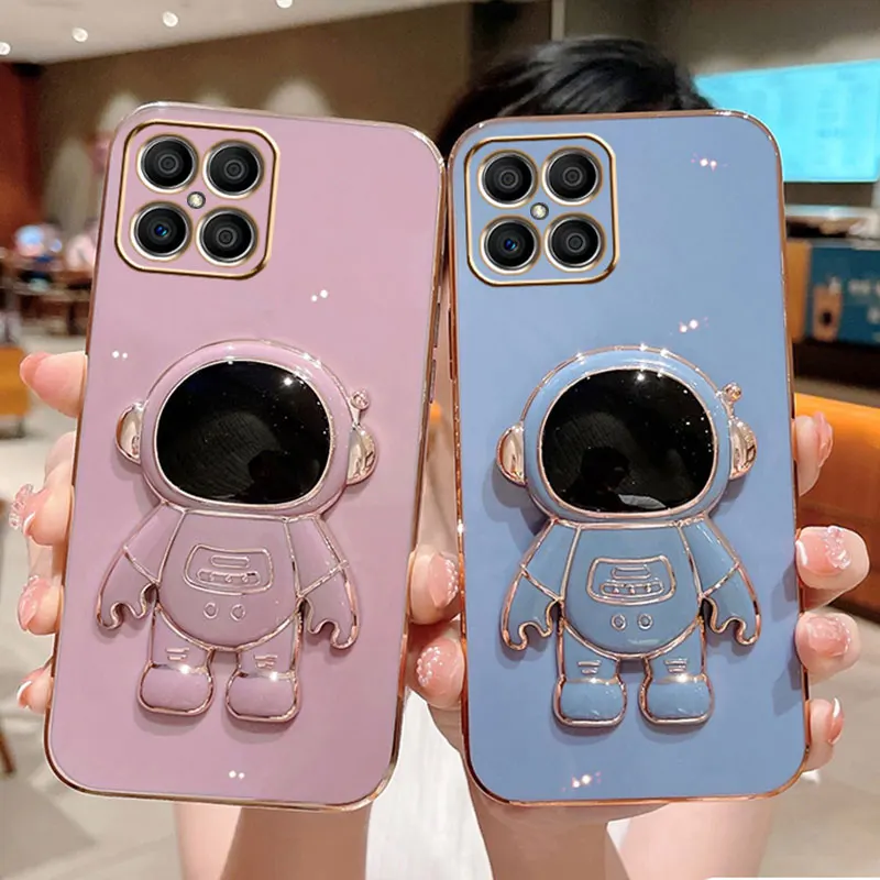 For Honor X8 50 80 70 60 Pro SE X8A X7 X9 Magic 5 Lite X9A Astronaut Soft  Case For Huawei P30 P20 Pro Shockproof Kickstand Cover