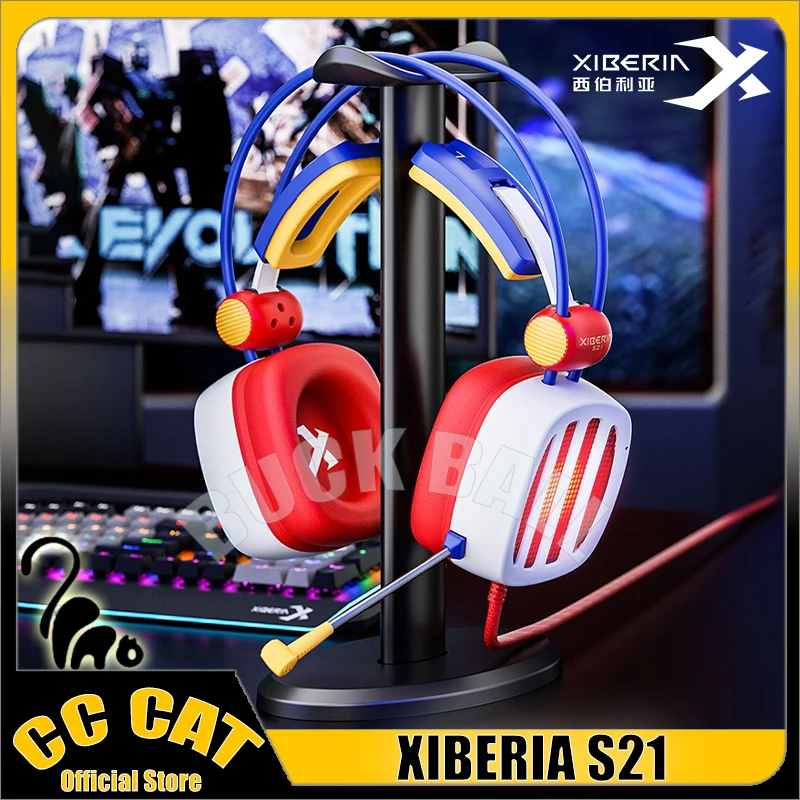 

Xiberia S21 Gaming Headphones Over Ear Wired Headwear With Microphone Noise Reduction Esports USB Gamer Earphone Csgo Fps Gift