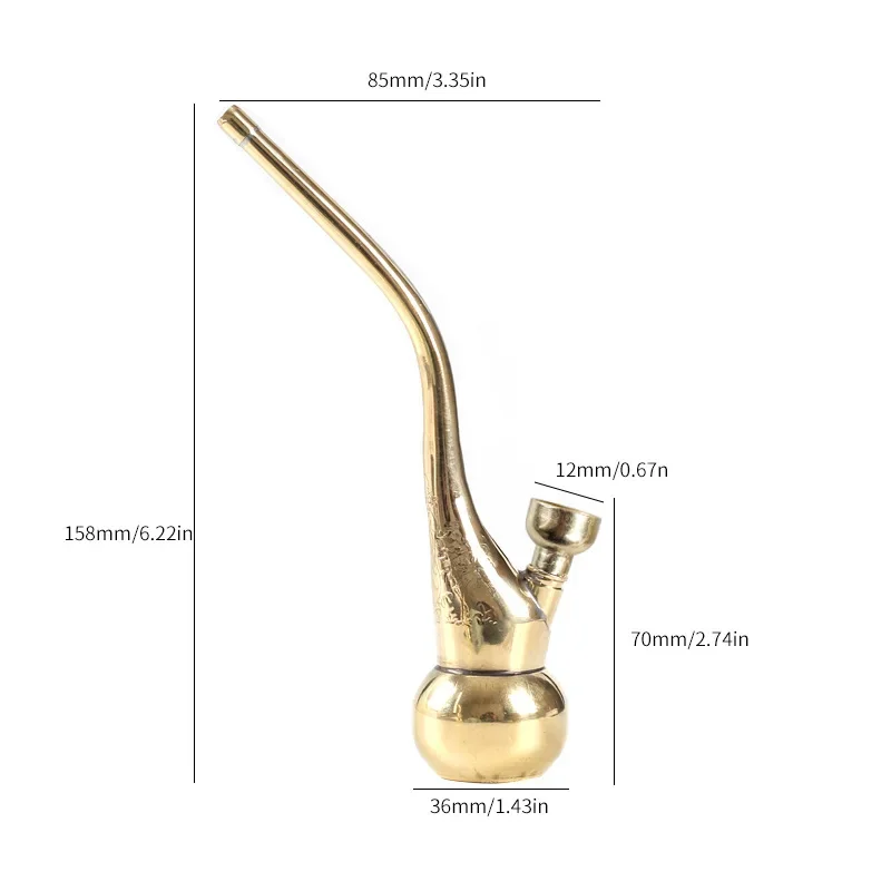 Mini Hookah Brass Tobacco Shisha Water Pipes for Cigarette Portable Dual use Water Smoking Pipes Gift for Men Accessories