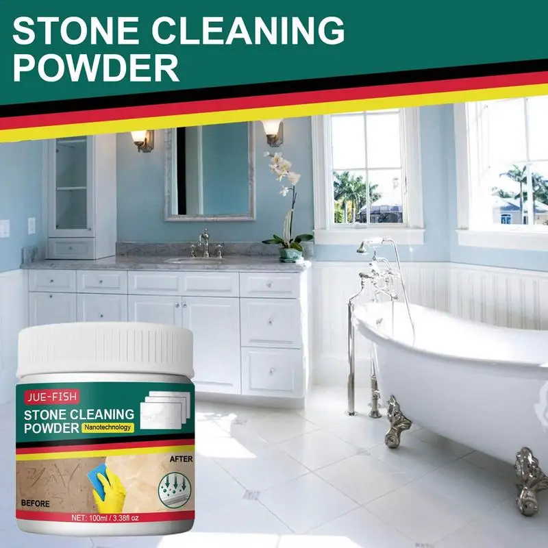 Stone Cleaning Powder 4.22oz Marble Floor Polish Safe Stone Soap Spot Cleaner Care Stain Remover For Kitchen Countertops
