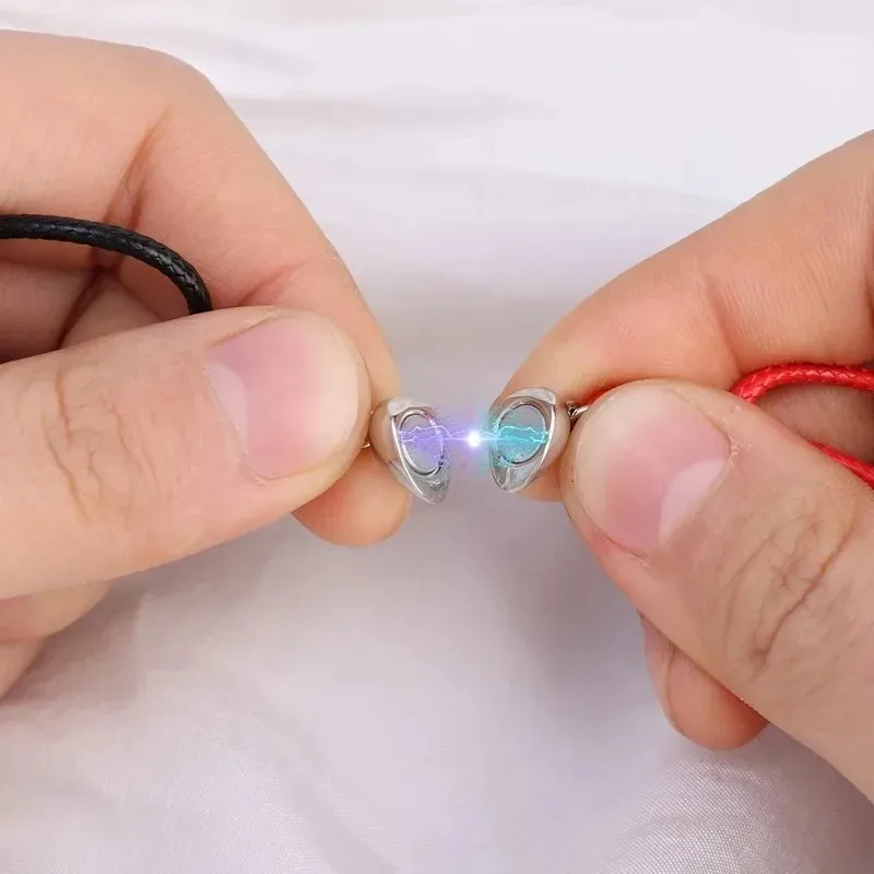 2pcs/set Magnetic Couples Bracelet Moon Sun Handmade Braided Heart Shaped Matching Attraction Adjustable Bracelets Jewelry Gifts