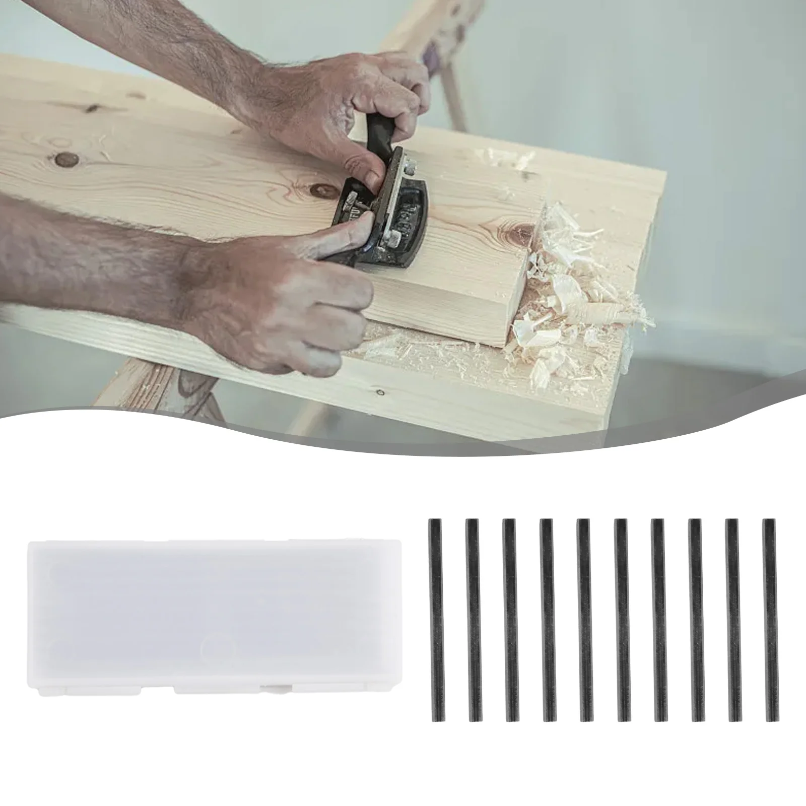 

10pcs 82mm Carbide Planer Blades For Cutting Soft Hard Woods Board Planer Blades 82x5.5x1.2mm Electric Handheld Wood Planer