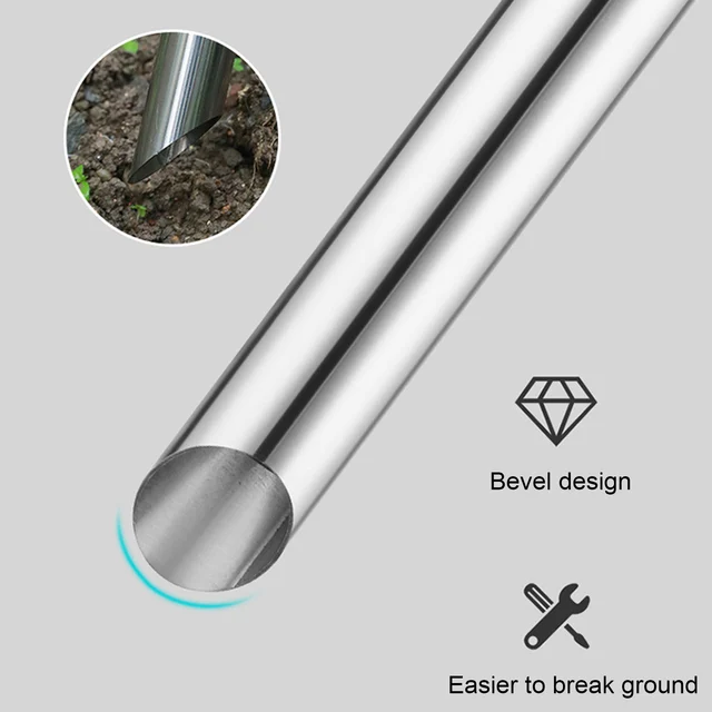 Kerti Lyukú Lyukasztás Dibbler Szerszám Ferde Tervezés Kézikönyv Rozsdamentes Acél Vetőmag Ültetvény A Magvirág Ültetéshez - Image 3