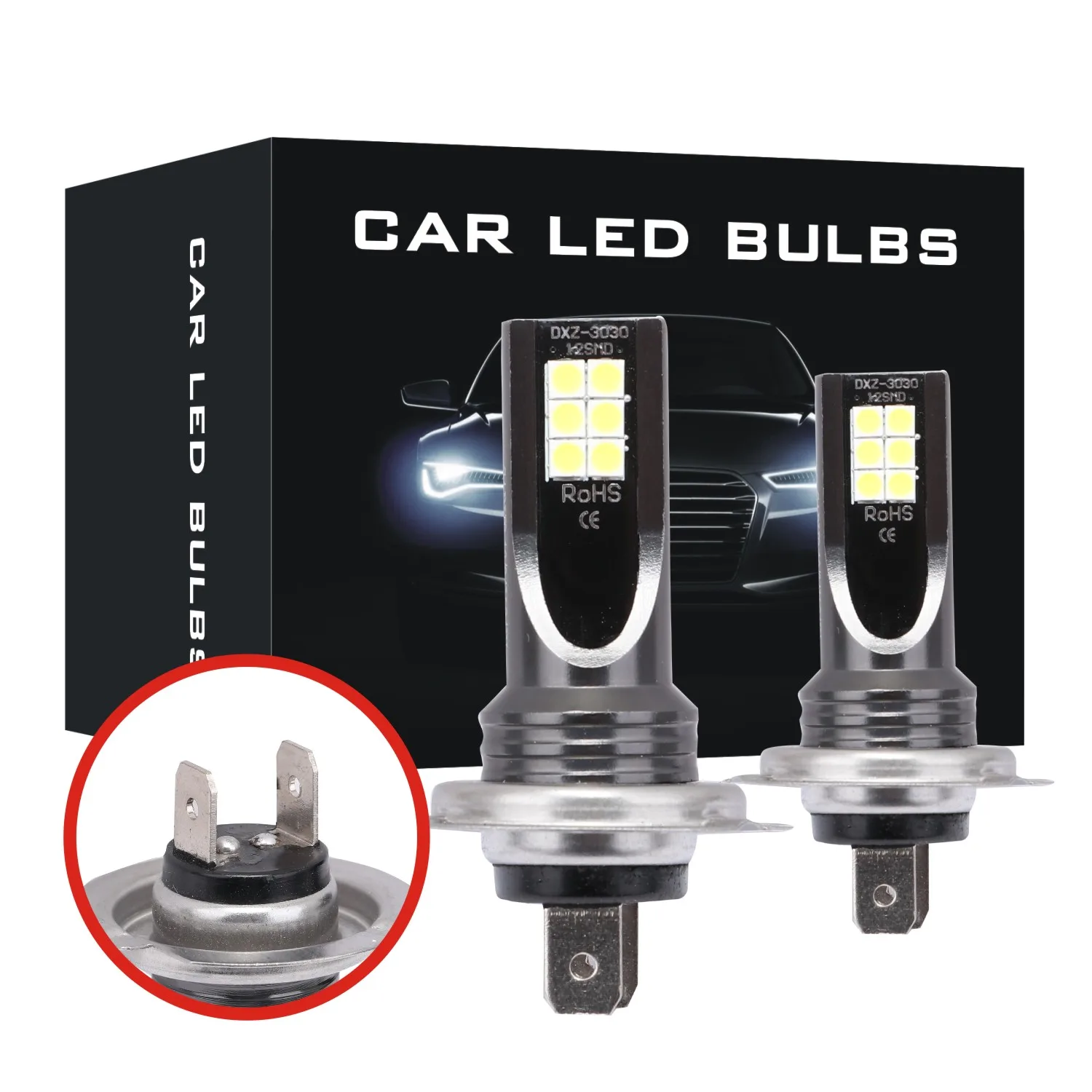 

2Pcs 4300K H7 H11 H8 H4 H1 H16 5202 H3 H10 9005 HB3 9006 HB4 Car LED Fog Lights Headlight Bulbs 12000LM 6000K Auto Fog Lamp