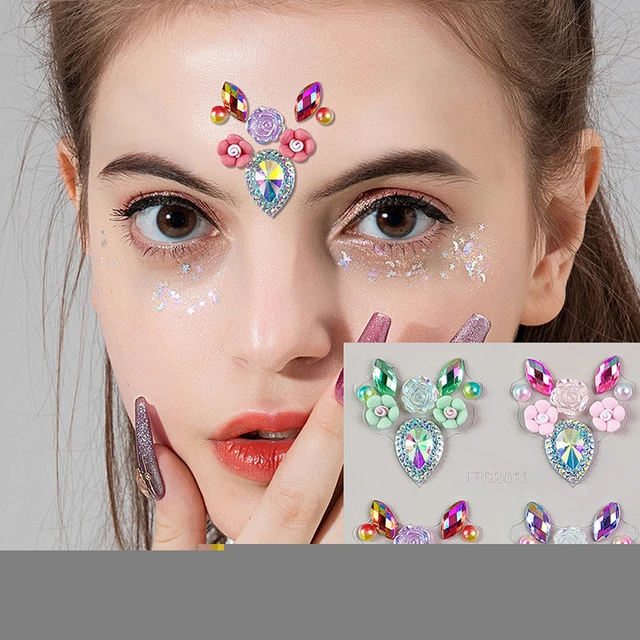 Eye Jewels Temporary Tattoos Women Face Makeup Tears Crystals Fake Gems  Stickers Glitter Bindi Dot Crystals Party Decoration DIY - AliExpress