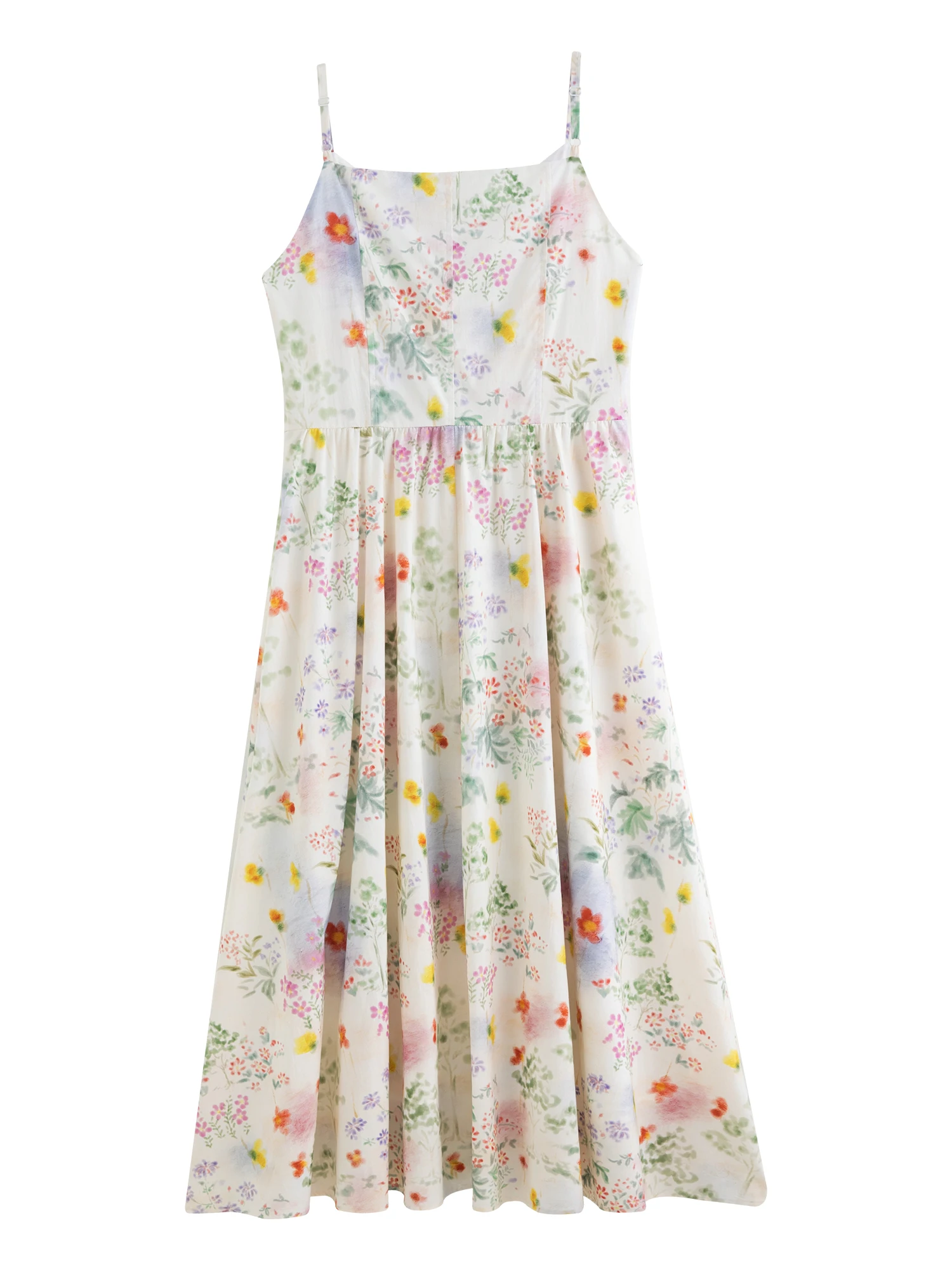 DUSHU 2025 فستان نسائي صيفي مزين بالورود - صورة ظل...