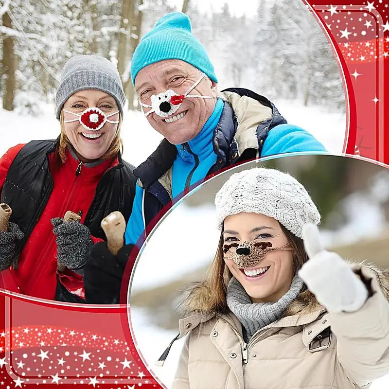 Nose Mitten Crochet Christmas Nose Cover Women Comfort Guard Sleeping Warmer Cozy Cover for Sleeping Skiing