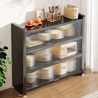 Modern Minimalist Kitchen Cabinet Home Storage Kitchen Cabinets Multi-functional Multi-layer Small Apartment Storage Cabinets 1