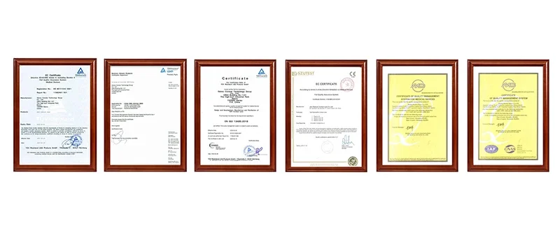 Flera kontaktlinser visade tillsammans för demonstrationsändamål