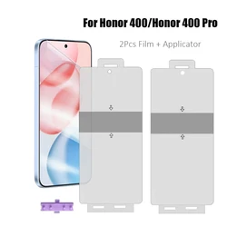 HD Clear Glossy Full Coverage Screen Protector Film with Installation Tools (2 - Pack) - HONOR 400 Pro (Hydrogel Film)
