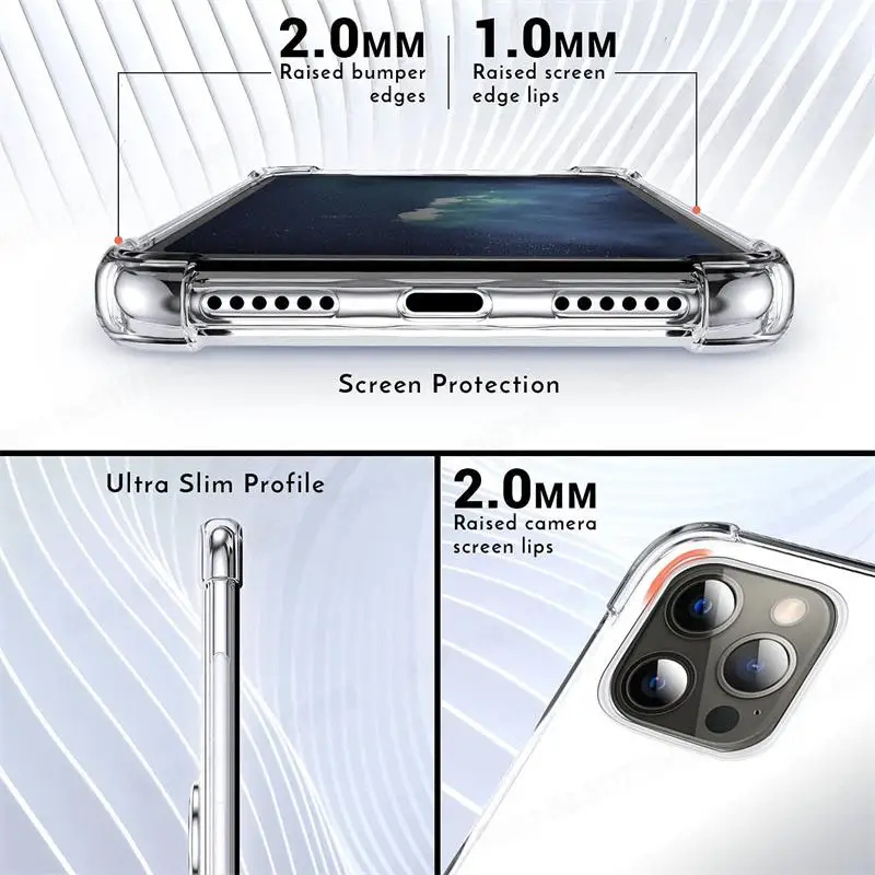 Transparent Phone Case with Wallet Card Slot and Ring Stand Holder - Soft Silicone Back Cover