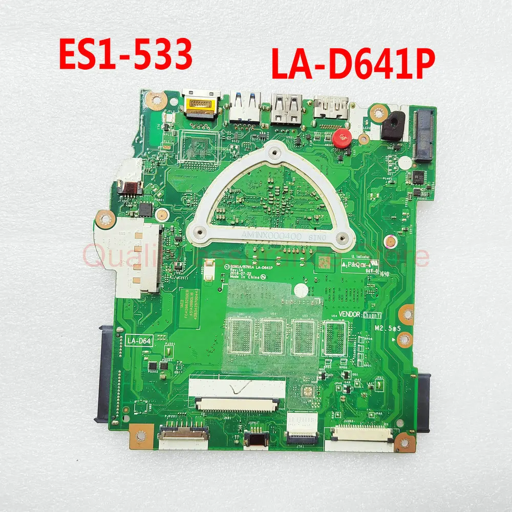 LA-D641P For Acer Aspire ES1-533 Laptop Motherboard DDR3 With