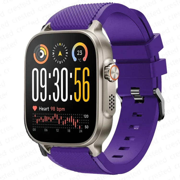 Sport Silicone Band Replacement Bracelet - Premium 22mm Watch Strap