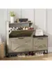 Maupvit Shoe Storage Cabinet with 3 Flip Drawers for 20 Pairs Entryway Shoe Storage with Shoe Bench Narrow Hidden Shoe O 1