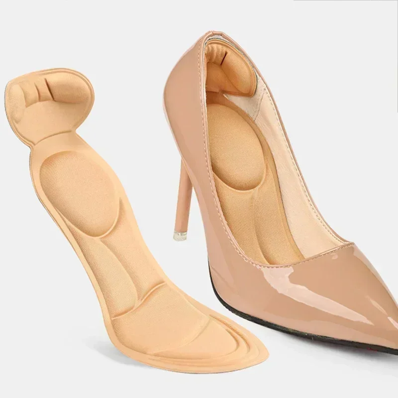 thumbnail image 4 of Plantillas de espuma viscoelástica suave 7D para zapatos de tacón alto de mujer, plantillas antideslizantes, cómodas y transpirables, almohadillas de masaje cómodas para el cuidado de los pies, 4 of 5