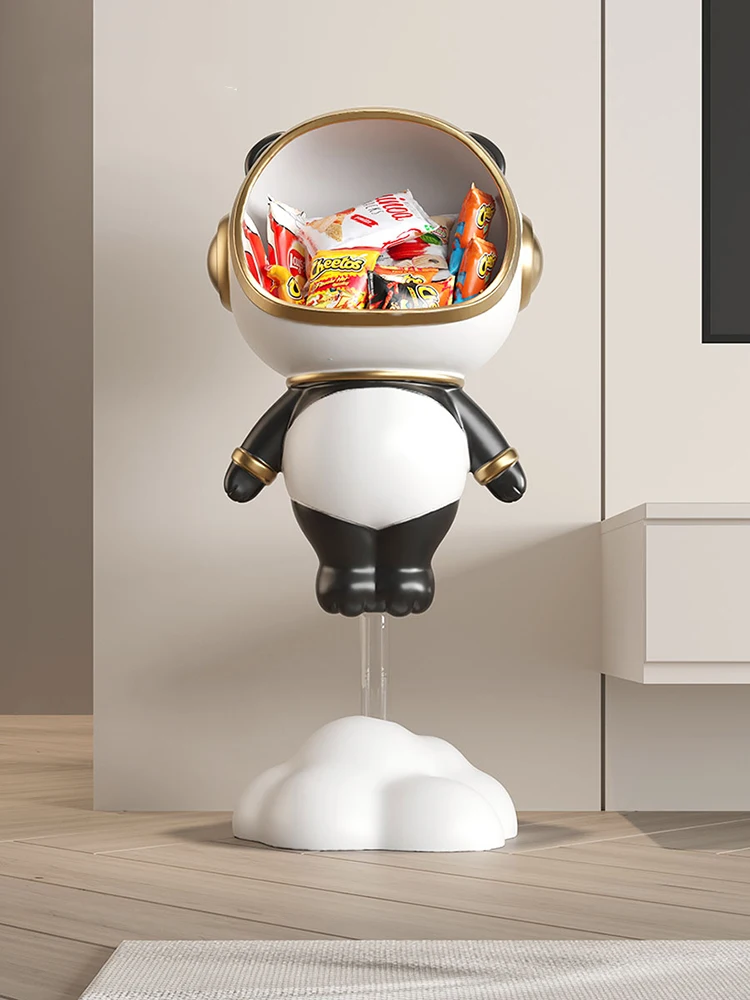 

Resin Material Panda Statue Animal Figurines Indoor Living Room Storage Decoration Modern Art Fashion Home Decor,Accessories