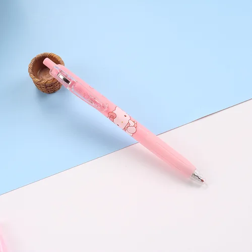 헬로 키티 카와이 0.5mm 총알 프레스 펜, 만화 프레스 젤 펜, 블랙 펜, 학용품, 사무실 문구 선물 5