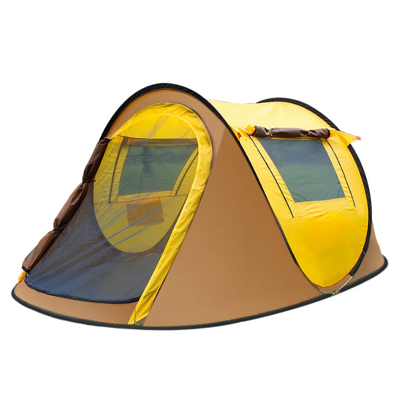 

Outdoor Camping Tent Camping 3-4 People Fully Automatic Speed Opening Ultra Lightweight Portable Rainproof Beach Tent