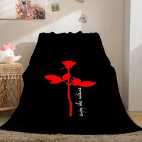 Sofa Blankets for Winter A-Depeche A-Mode Custom King Size Warm Knee Bed Fleece Camping Fluffy Soft Blankets Microfiber Bedding 1