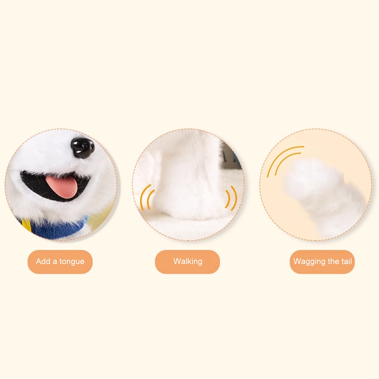 리모컨 리드줄이 있는 전자식 인터랙티브 플러시 장난감, 4세 이상을 위한 사실적인 로봇 강아지 장난감