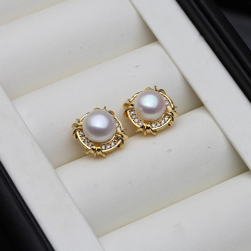Aretes De Hilo De Perla Enchapados En Plata Creados Con Cristales De Zircondia® : Philip Jones