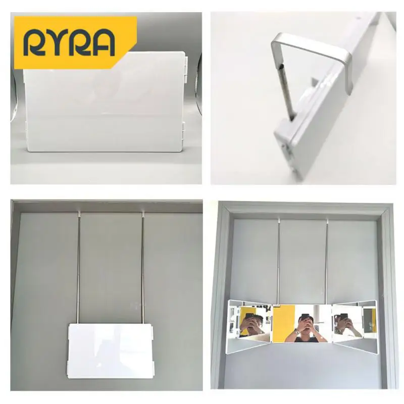 

3 Way Mirror Portable 360-degree Viewing Angle Foldable Home Make Up Accessor Trifold Self Haircut Mirror Adjustable New