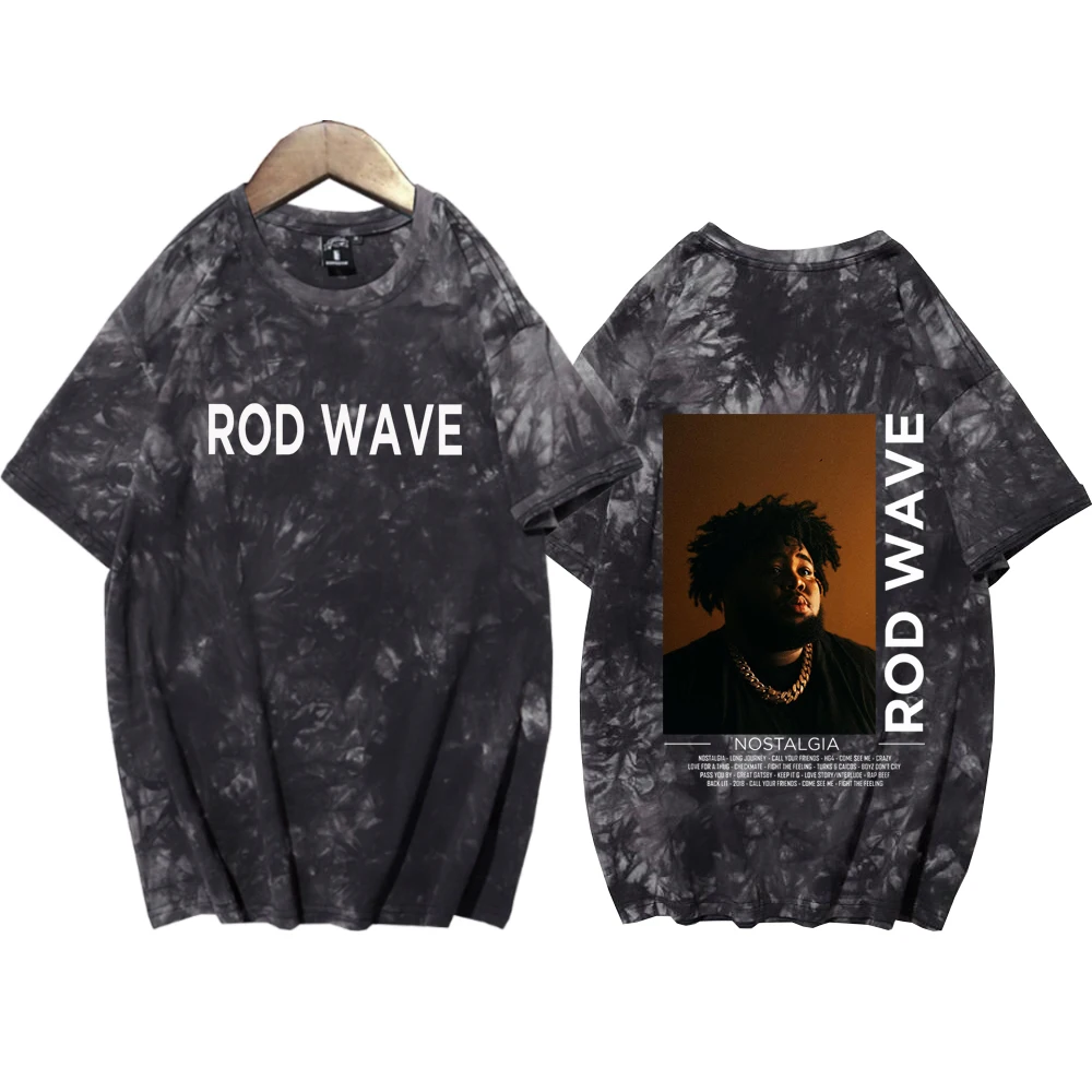 

Rod Wave Tie Dye Shirts Man Woman Round Neck Short Sleeve Hip Hop Music T-Shirt Fans Gift