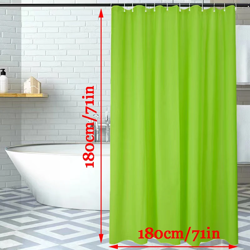 71 x 71 inches PEVA Shower Curtains with rustproof metal grommets and plastic hooks odorless
