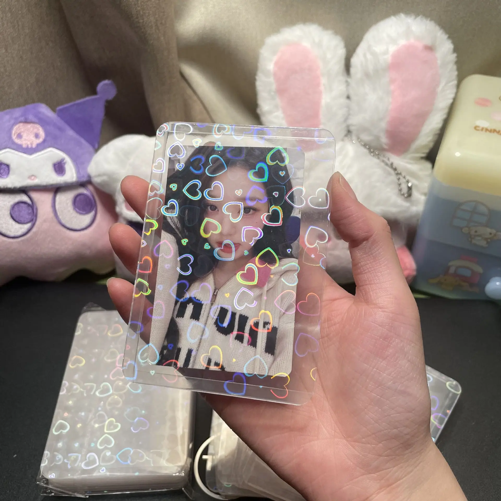 Kpop Stationery ID Card Holder Acrylic Sheet Protector Photocard Holder Work Card Korea Toploader Decor PVC 5 Pcs 10 Pcs Card Holder Card Protector Idol Card Protector Photo Card Holder