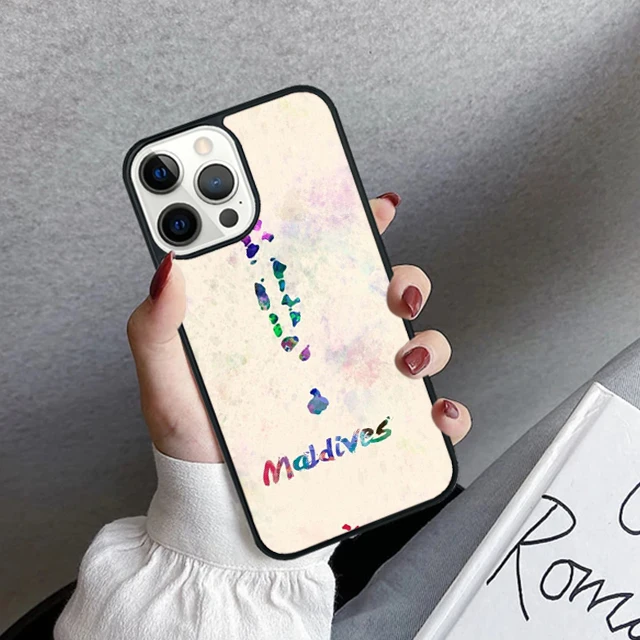 Maldives Map Design Phone Case Cover