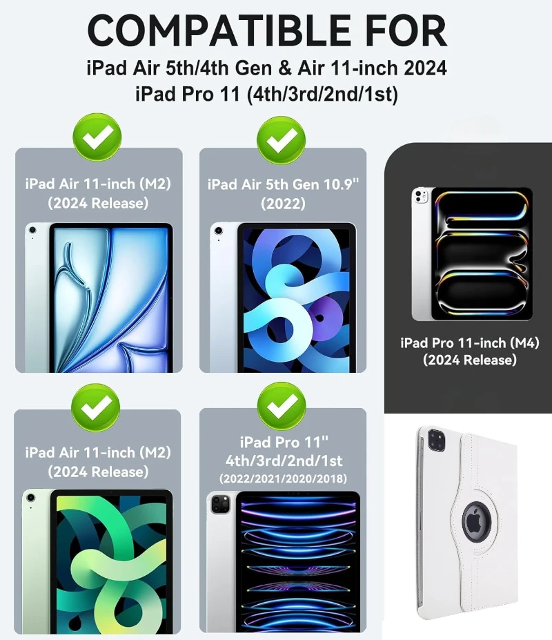 Premium 360 Rotating iPad Stand Cover with Auto Sleep Feature