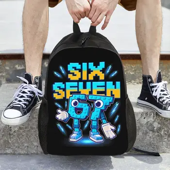 Six Seven Brainrot Italian Funny 67 Gaming  Women Backpack Trend Children School Bag Computer Backpack Teenage Shoulder Bag 1